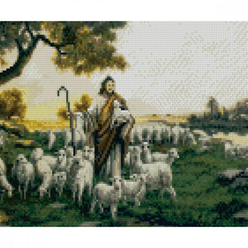 Алмазна мозаїка Пастир Божий Strateg HX161 30х40 см