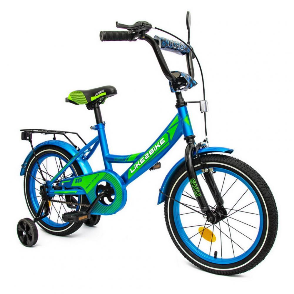 Велосипед детский 2-х колесный 16'' 211602 RL7T Like2bike Sky, голубой, рама сталь, со звонком
