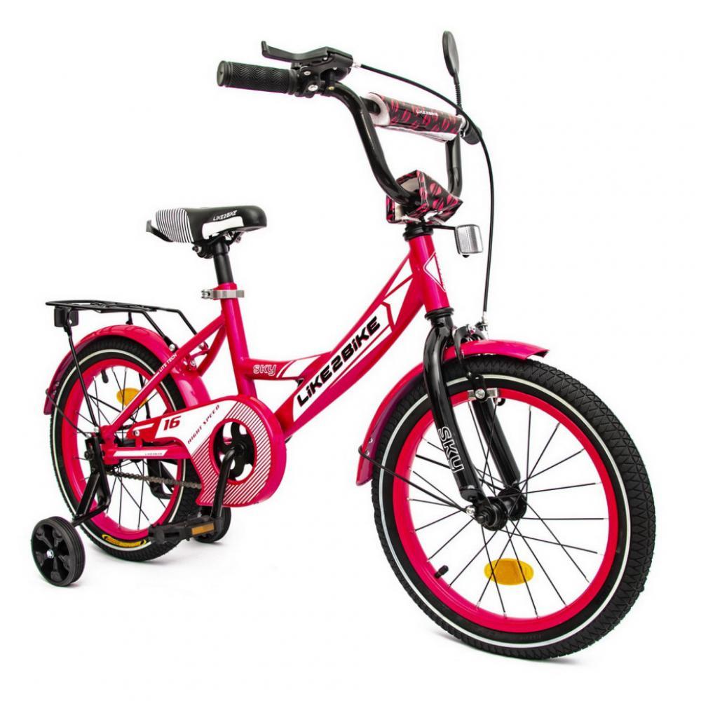 Велосипед дитячий 2-х колісний 16'' 211603 RL7T Like2bike Sky, рожевий, рама сталь, зі дзвінком