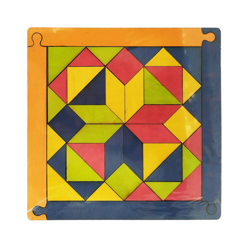 Дитяча мозаїка Геометрика 172401 дерев'яна Помаранчевий-синій