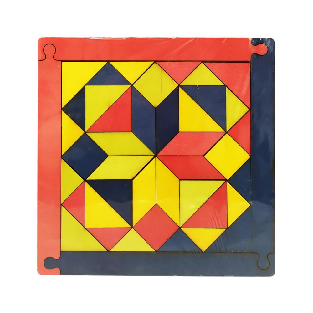 Детская мозаика Геометрика 172401 деревянная Красный-синий
