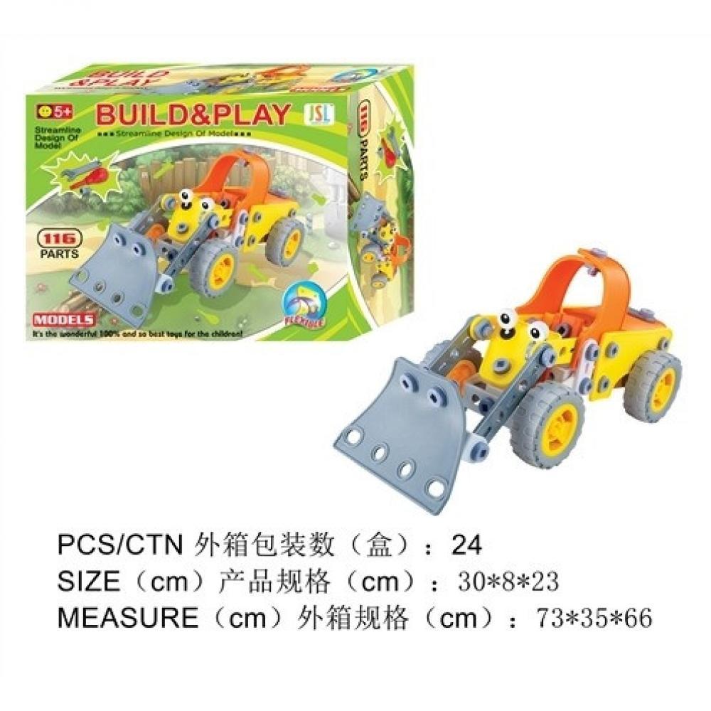 Конструктор дитячий Build&Play Бульдозер HANYE J-108A, 116 елементів