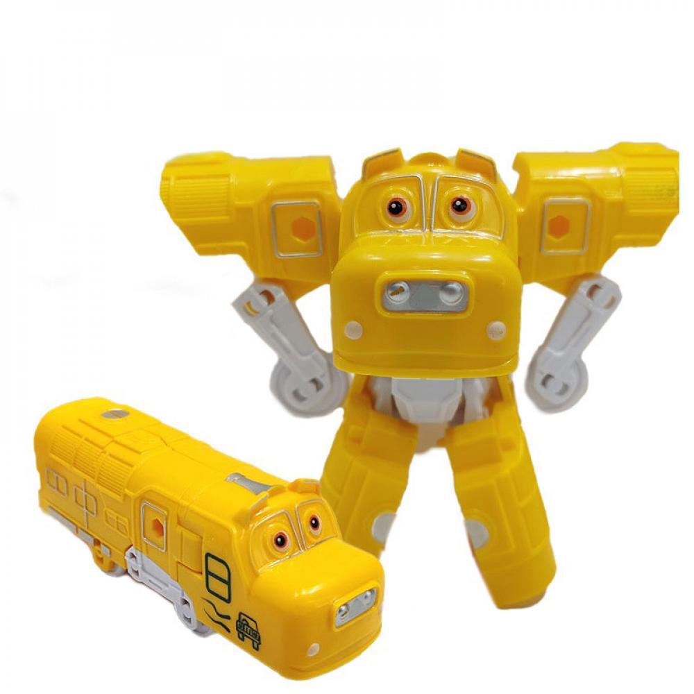 Дитячий трансформер 2189 Робот-поїзд Жовтий
