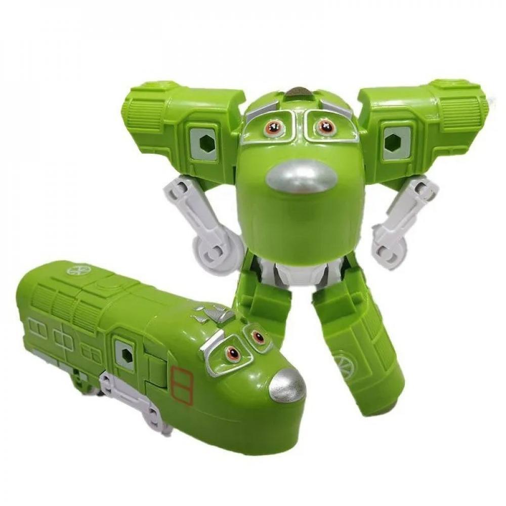 Детский трансформер 2189 Робот-поезд Зеленый