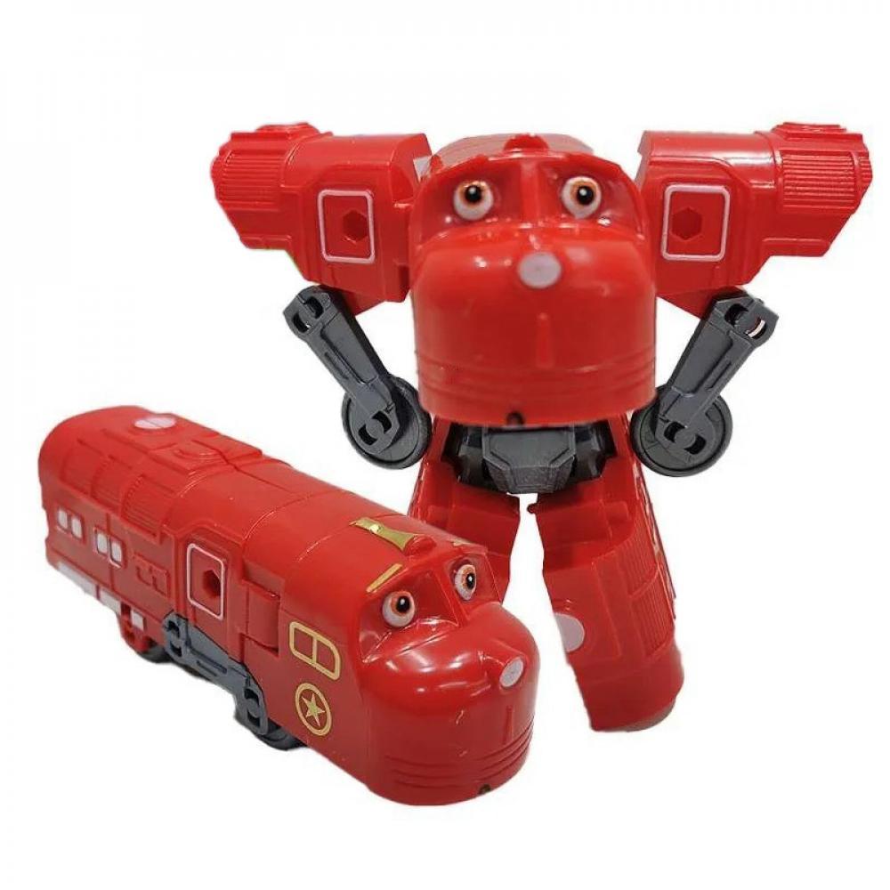 Детский трансформер 2189 Робот-поезд Красный