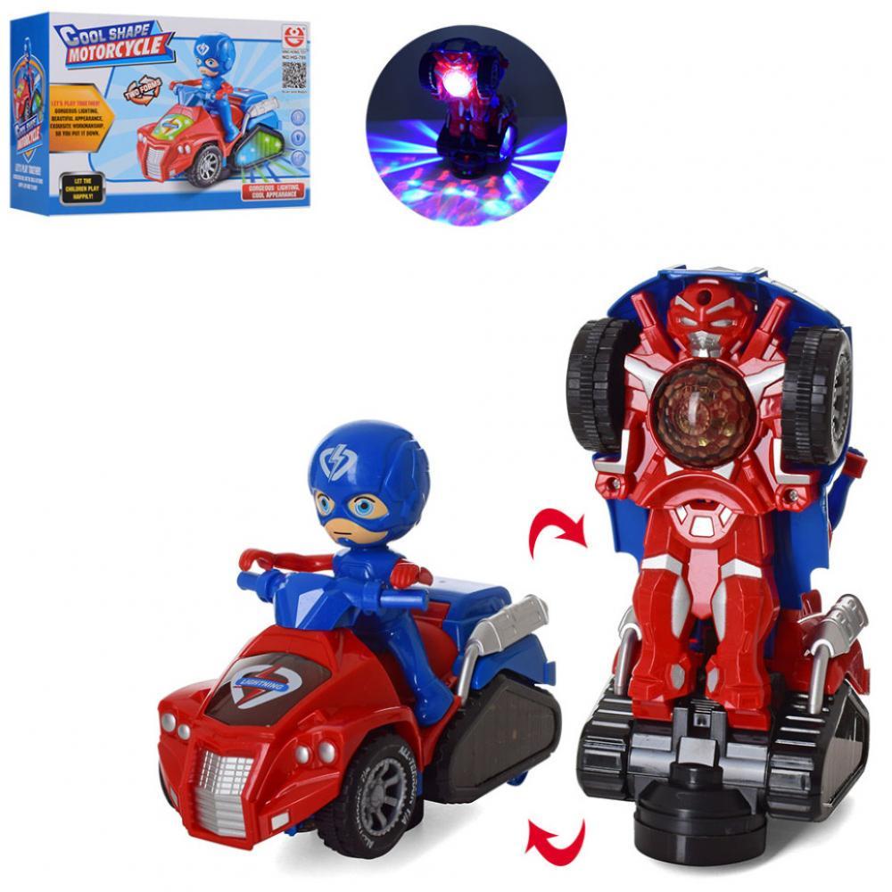 Дитячий іграшковий мотоцикл HG-789-90 трансформер 18см Flash
