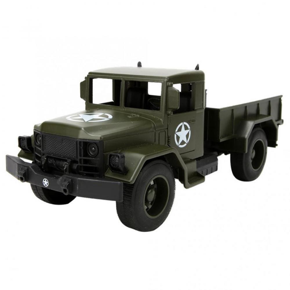 Военный грузовик игрушечный Metr+ 12002E масштаб 1:20, звуковые и световые эффекты Зеленый