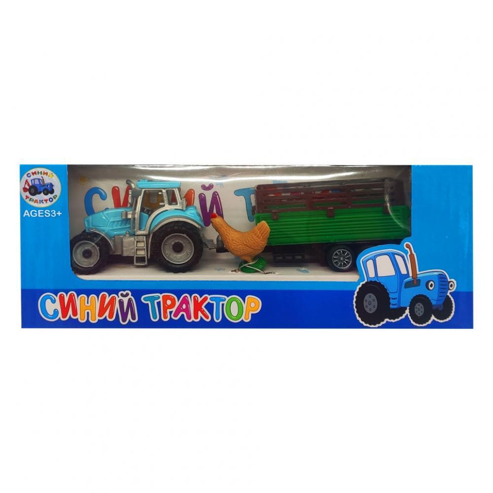 Дитячий трактор Синій Трактор EN1001 з причепом EN1001-4