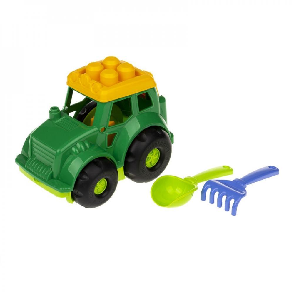 Песочный набор Трактор Кузнечик №1 Colorplast 0206 Зеленый