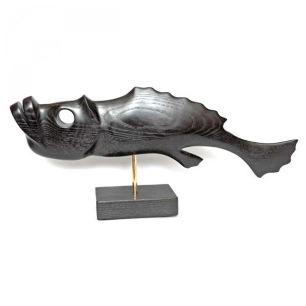 Скульптура Рыба №4 черная