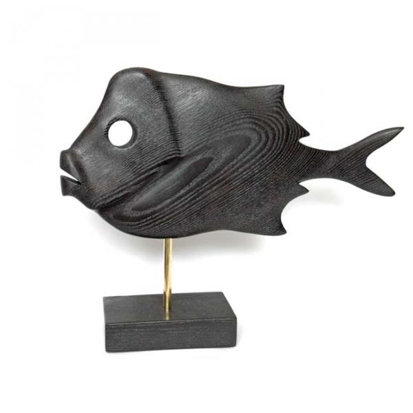 Скульптура Рыба №6 черная