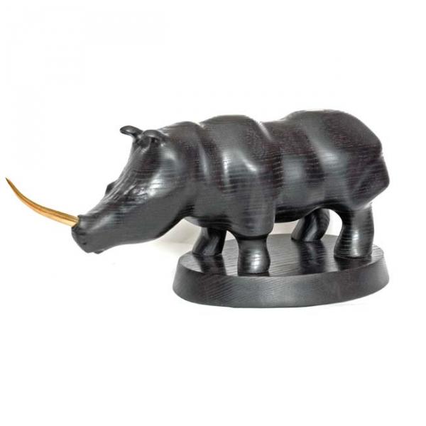 Скульптура Носорог черный