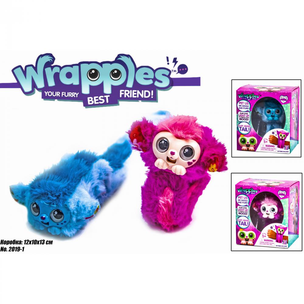 Інтерактивна мавпочка на руку Wrapples 2019-1, 2 кольори,