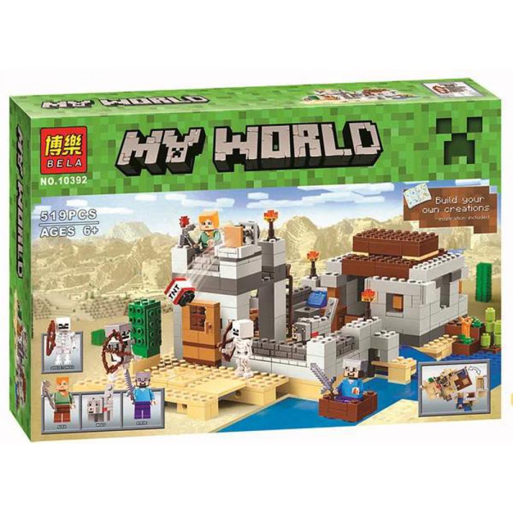 Конструктор Bela 10392 Minecraft Пустынная станция аналог Lego Майнкрафт 21121, 519 деталей