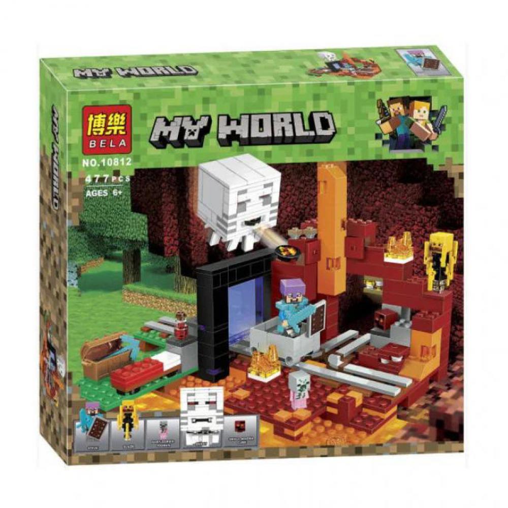 Конструктор Bela MINECRAFT 10812 Портал в Нижний мир Майнкрафт, Minecraft, 477 дет