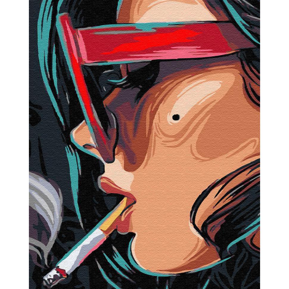 Картина по номерам. Brushme Девушка с сигаретой GX29536