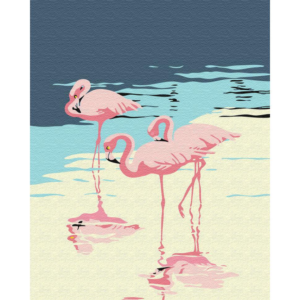 Картина по номерам. Brushme Фламинго на берегу GX30315