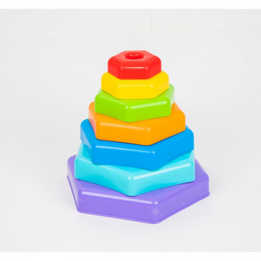 Іграшка розвиваюча Пірамідка-веселка в коробці 39363