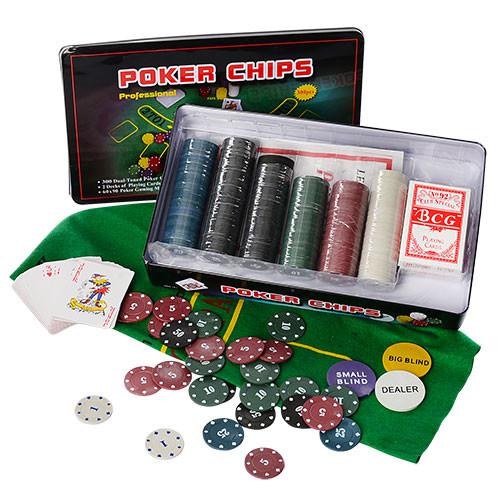 Настольная игра M2776 покер 300 фишек с номиналом