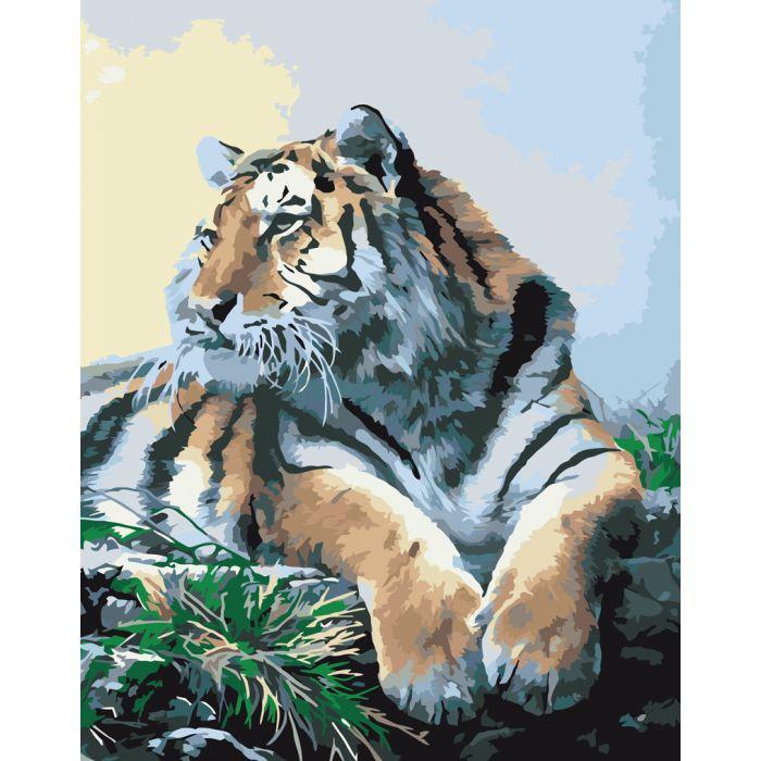 Картина по номерам. Животные, птицы Гордый тигр 40х50см KHO2460