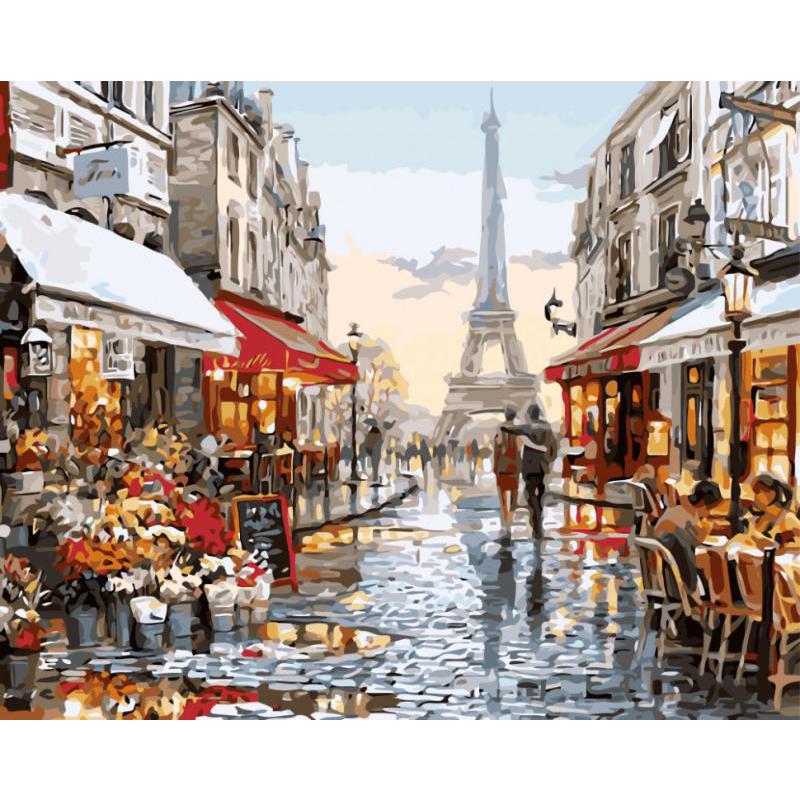 Картина за номерами. Brushme Париж після дощу GX8090