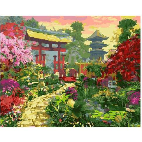 Картина по номерам. Brushme Ворота в японский сад GX25188