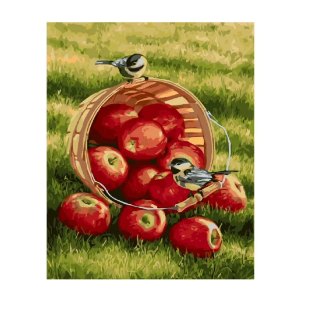 Картина по номерам. Животные, птицы Хрустящие яблочки 40х50см KHO2469