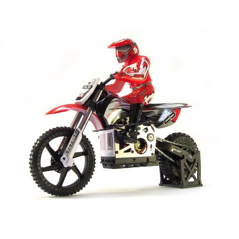 Радиоуправляемая модель Мотоцикл 1:4 Himoto Burstout MX400 Brushed красный