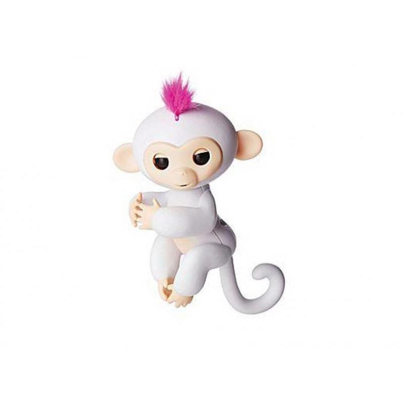Ручная обезьянка на бат. Happy Monkey интерактивная белый