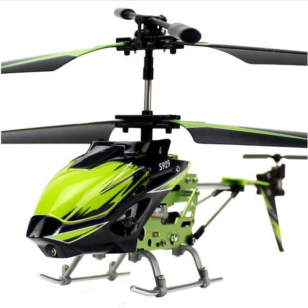 Вертолёт на радиоуправлении 3-к WL Toys S929 с автопилотом зеленый