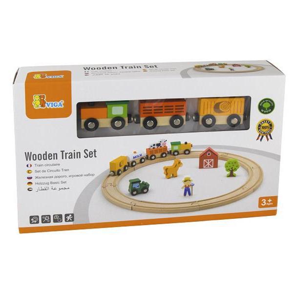 Игровой набор Viga Toys Железная дорога, 19 деталей 51615