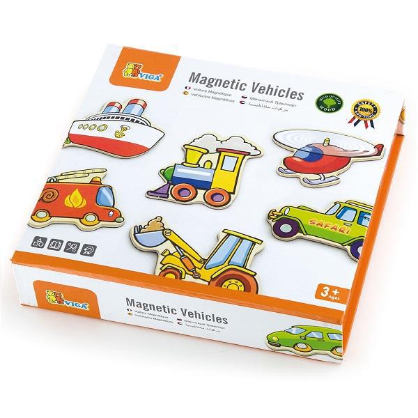 Набір магнітних фігурок Viga Toys Транспорт 20 шт. 58924