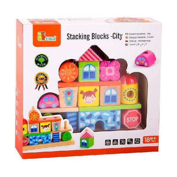 Набор кубиков Viga Toys Город 50043