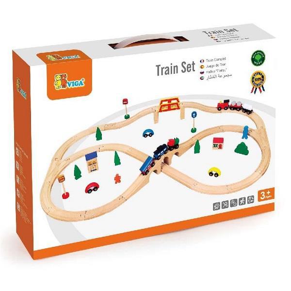 Игрушка Viga Toys Железная дорога, 49 деталей 56304