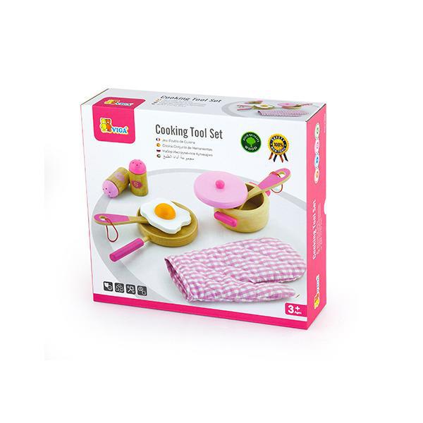 Набір Viga Toys Маленький кухар, рожевий 50116