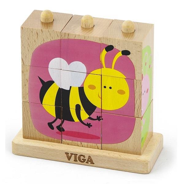 Пазл-пірамідка Viga Toys Комахи 50158