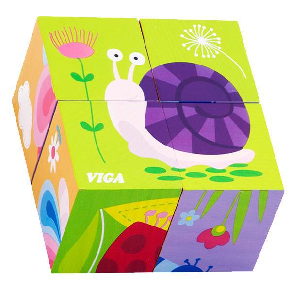 Пазл-кубики Viga Toys Комахи 50160