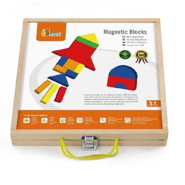 Набор магнитных блоков Viga Toys Формы и цвет 59687