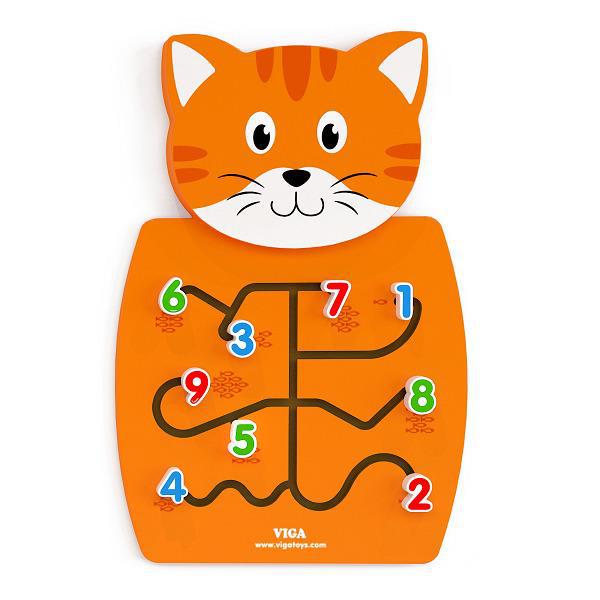 Настенная игрушка Viga Toys Кот с цифрами 50676