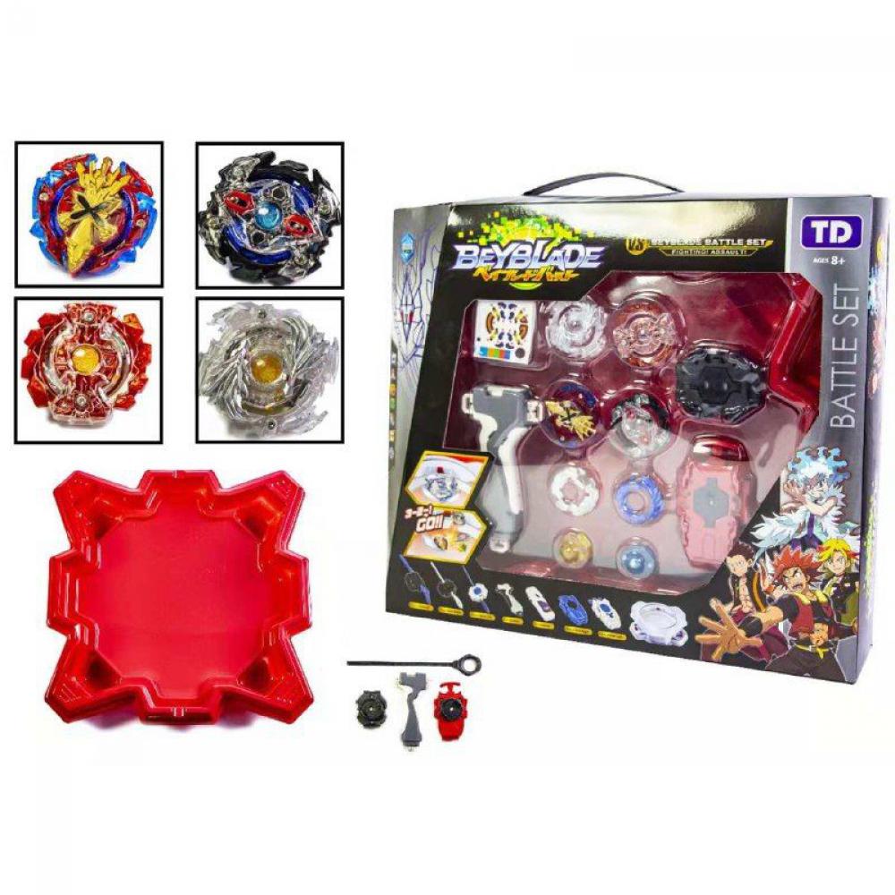 Набір Бейблейд BeyBlade 5 в 1 4 дзиги + 2 запуску арена з пастками