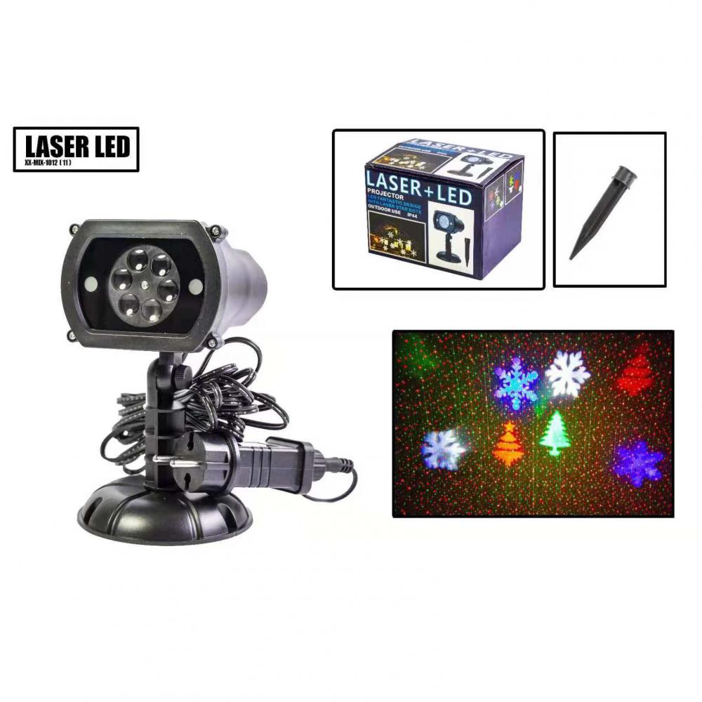Новогодний уличный лазерный проектор 4 цвета X-Laser XX-MIX-1012