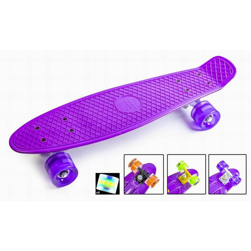 Penny Board. Violet. Светящиеся колеса.