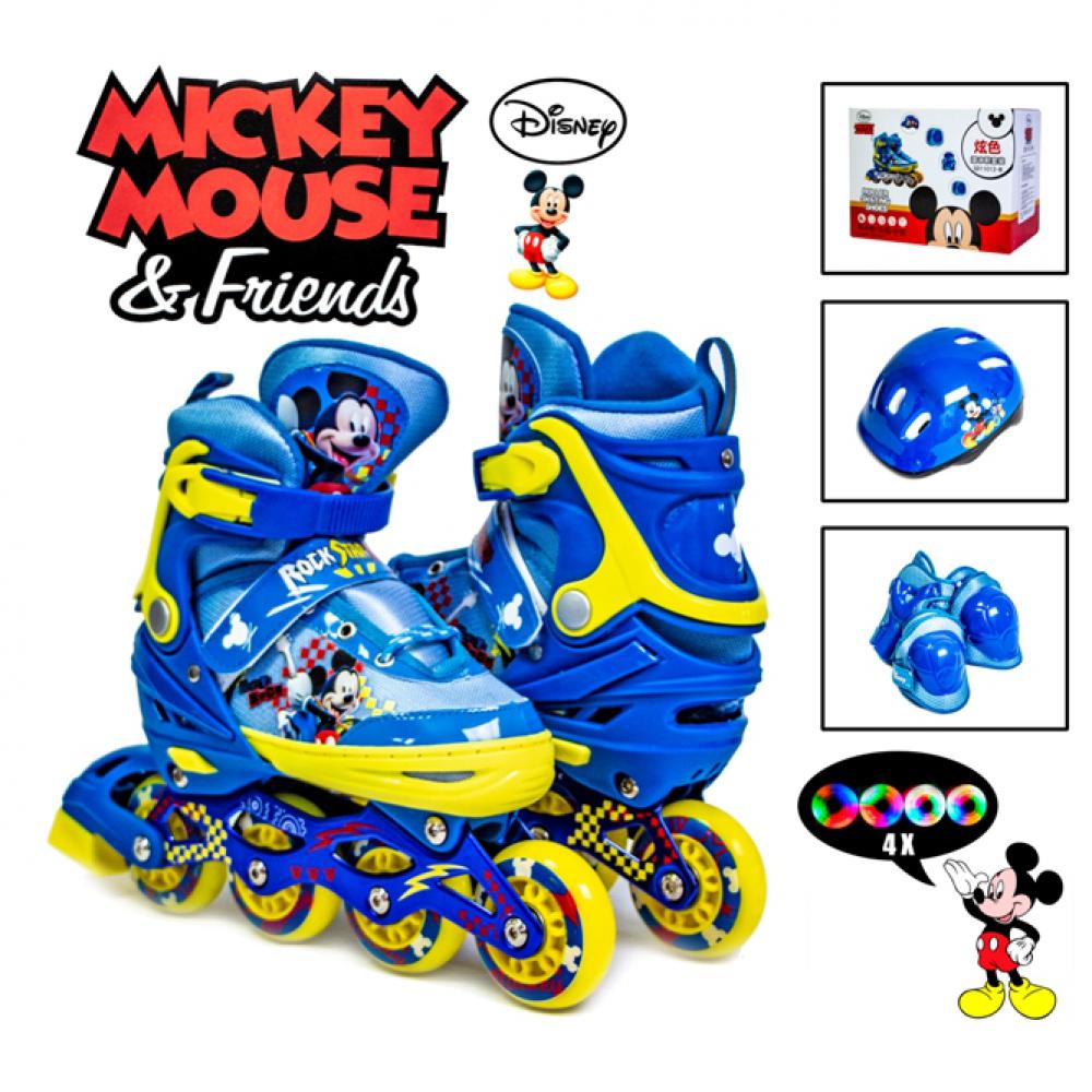 Комплект роликов Disney. Mickey Mouse. р.34-37. Все колеса светятся!