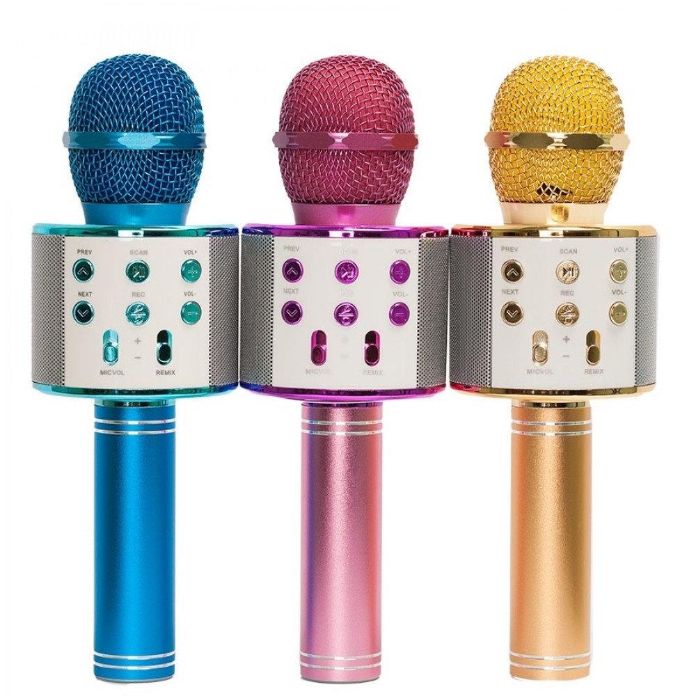 Безпровідний мікрофон-караоке WSTER WS-858. мікс кольорів