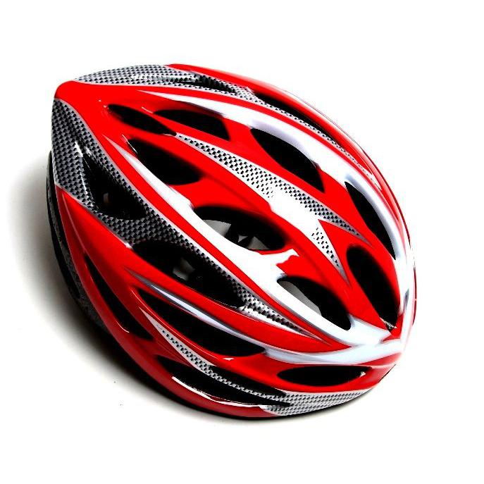 Шлем велосипедный с регулировкой. Красный цвет.
