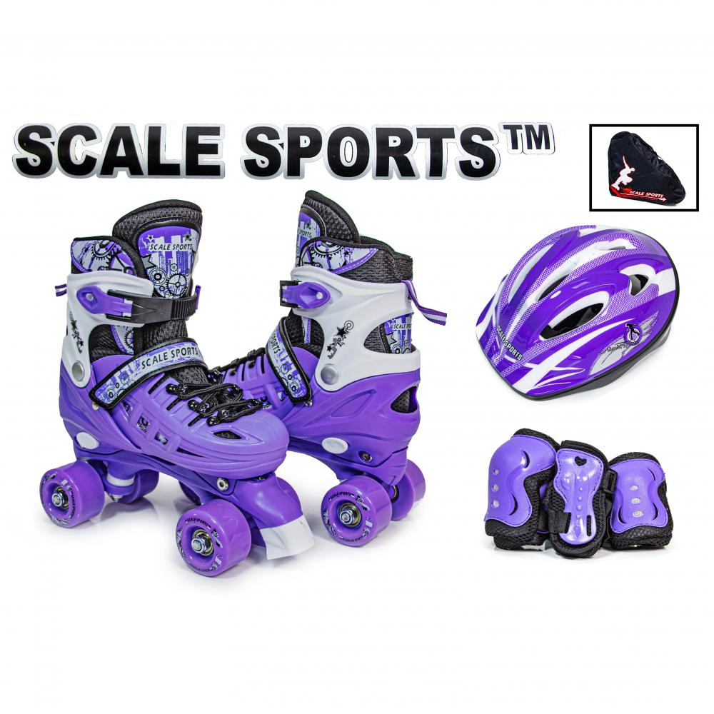 Комплект квадов Scale Sport Фиолетовый, размер 29-33