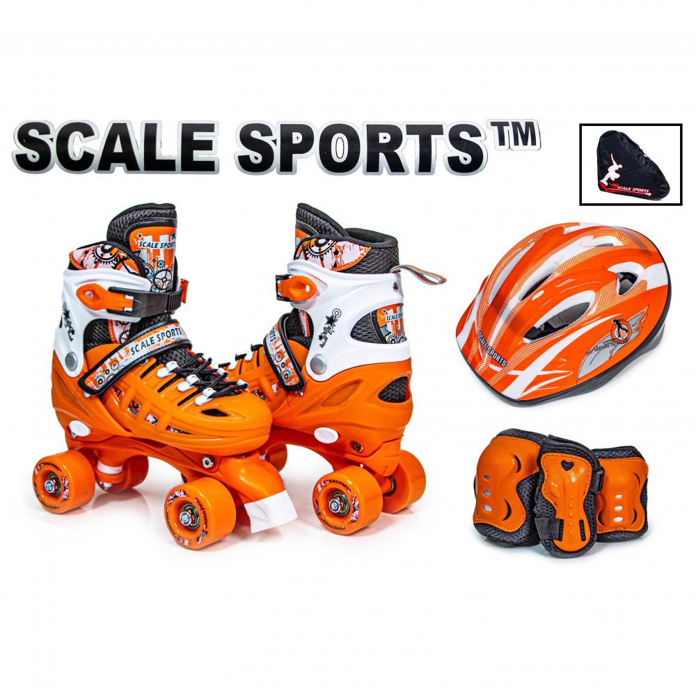 Комплект квадов Scale Sport Оранжевые, размер 34-37